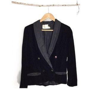 Oscar de la Renta Black Velvet Blazer